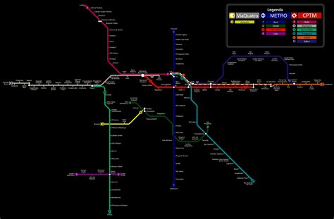 São Paulo Cptm Metrô Mapa Mapa De São Paulo Cptm Metrô Brasil