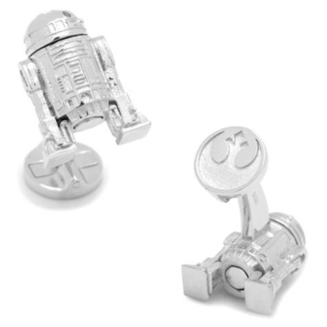 Star Wars R2-D2 3D Sterling Silver Cufflinks