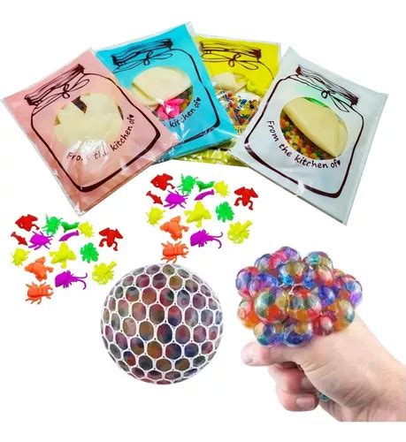 15 Kit Para Armar Squishy Mesh Ball Pelota Antiestres Biogel