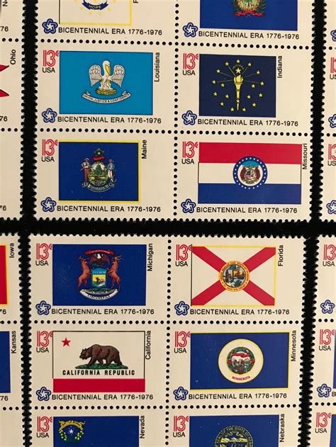 State Flag Stamps All United States State Flags Etsy