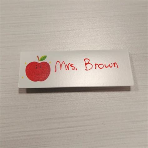 Fold Over Chalkboard Name Badge With Logo Write On Napnameplates