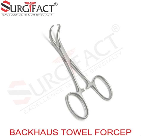 Stainless Steel Surgifact Backhaus Towel Forcep At Rs 100 Piece In