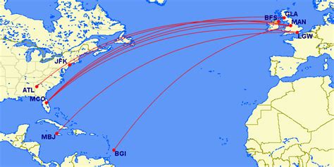 Virgin Atlantic Routes