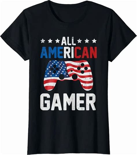 Hot Trending Kiraa Tee With 4Th Of July All American Gamer Patriotic