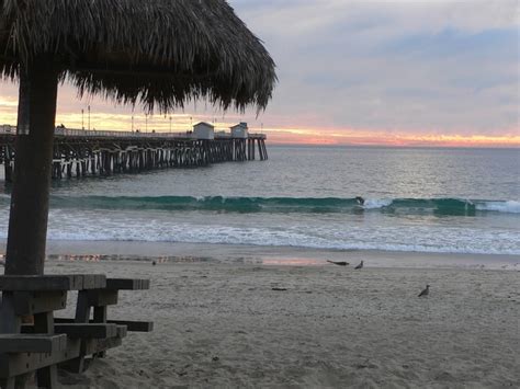 San Clemente Pier Surfing At Sunset San Clemente Pier San Clemente