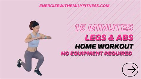 15 Min Legs And Abs Low Impact Home Workout No Equipment For Beginners