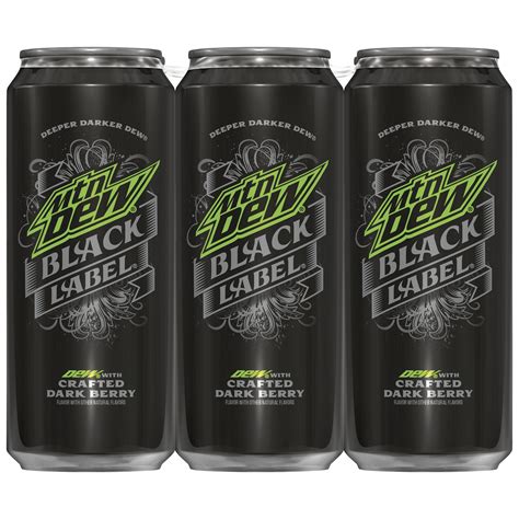 Mountain Dew Black Label Dew With Crafted Dark Berry Flavor Deeper