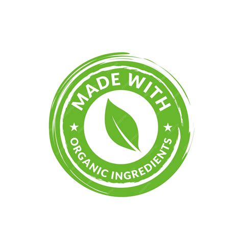 Premium Vector | Made with Organic ingredients badge logo vector
