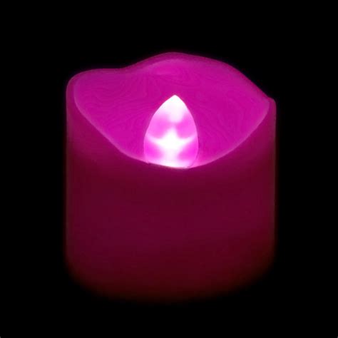 Battery Operated Led Votive Candle Pink Flame