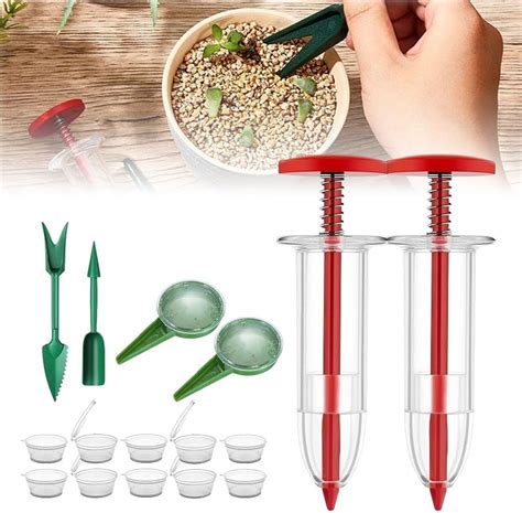 Mini Seed Spreader Sowing Seed Dispenser Set Seed Planter Tool Manual