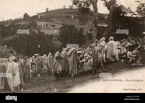 Street Market Fort National Larbaa Nath Irathen Algeria Stock Photo