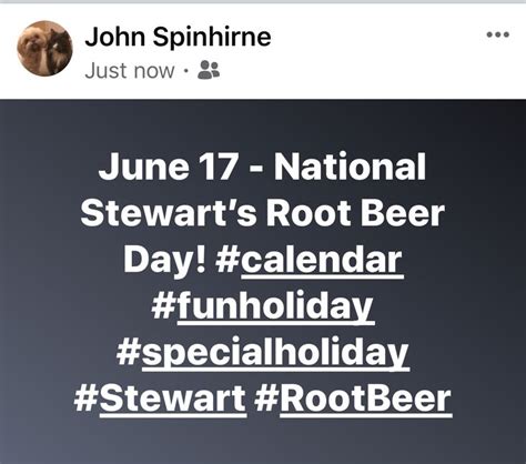 National Stewarts Root Beer Day Beer Day Holiday Fun Root Beer