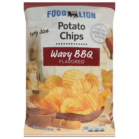 Food Lion Food Lion Potato Chips Wavy BBQ Flavored Party Size Same