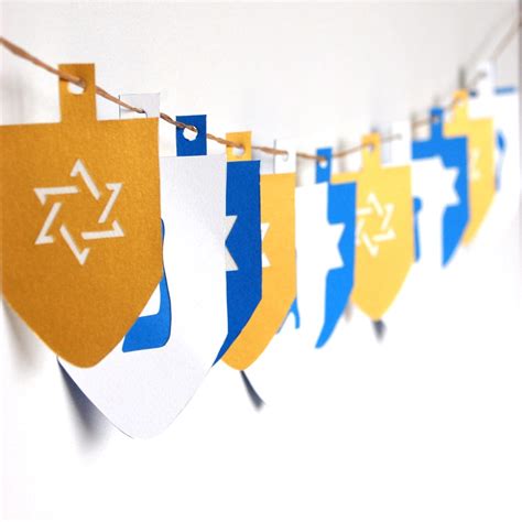 Hanukkah Dreidel Garland Hanukkah Decoration Chanukah Etsy UK