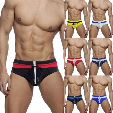 Mens Low Waist Surfing Beach Sexy Bikini Briefs Swimwear Swimsuit Swim Trunks Ebay