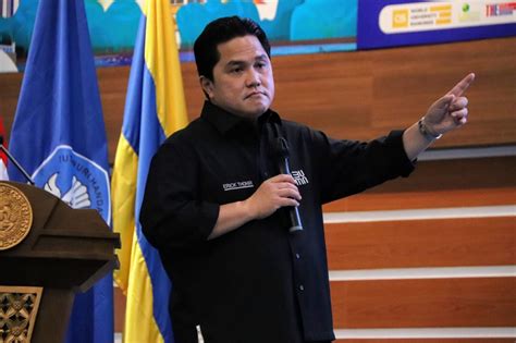 Menteri BUMN Erick Thohir Kita Harus Beri Kesempatan Anak Muda Bangun