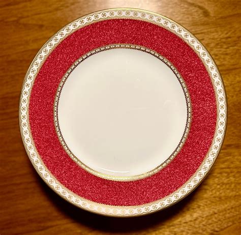 Vintage Wedgewood Ruby Red Ulander Bread Butter Plate Etsy