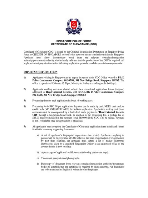 Coc Appform 2 Singapore Pdf