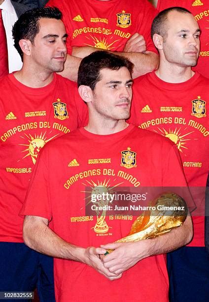 spain  xavi hernandez soccer player  andres iniesta stock