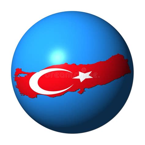 Turkey Map Flag Sphere Stock Illustration Illustration Of Circular