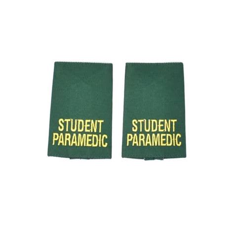 Student Paramedic Epaulettes Ambulance Medic Officer Epaulette Sliders