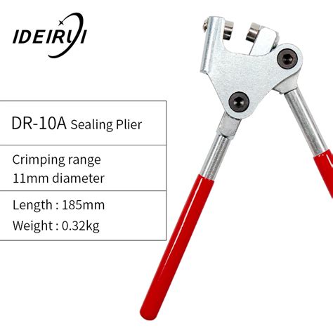 1pcs Red Plastic Coated Handle Lead Seal Sealing Pliers Calipers For