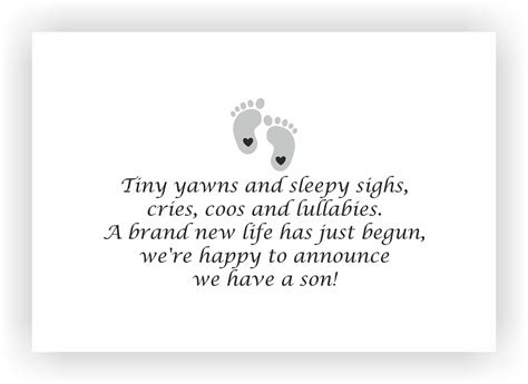 Newborn baby announcement message I Messages for the new born baby boy ...