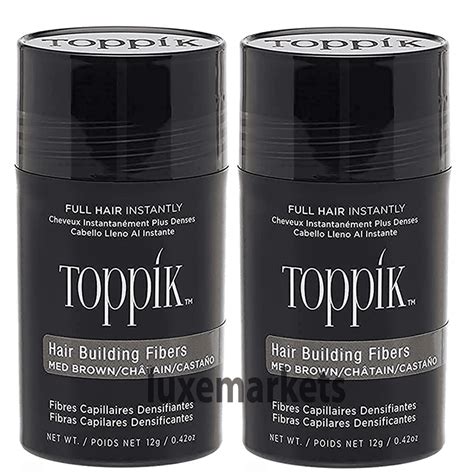 Toppik Medium Brown 12 G 0 42 Oz Hair Building Fibers Fill In Fine