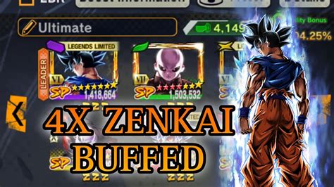 X Zenkai Buffed Ui Goku Strike And Blast Boost Insane Dragon Ball