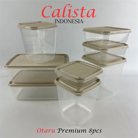 Jual Toples Plastik Calista Otaru Bening Pcs Set Tempat Kotak Box