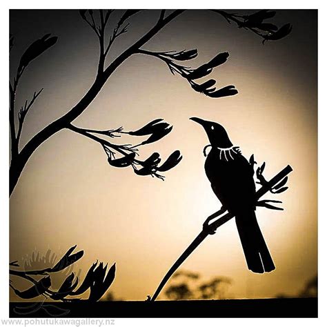 Bird Silhouette – Tui METALBIRD - Pohutukawa Gallery