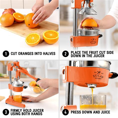 Snapklik Zulay Kitchen Cast Iron Orange Juice Squeezer Heavy