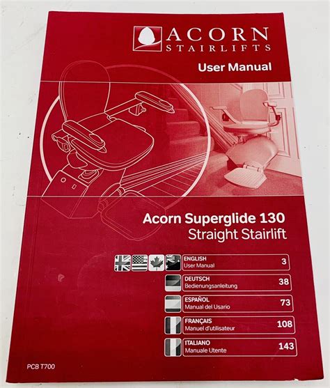 Acorn Stairlift Superglide User Manual Booklet Ebay