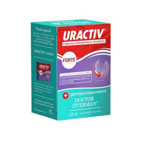 Uractiv Forte 10 Capsule Servetele Demachiante Dr Fiterman 20