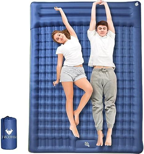 Zrcohu Camping Sleeping Pad 5 Inch Ultra Thick Self Inflating Double