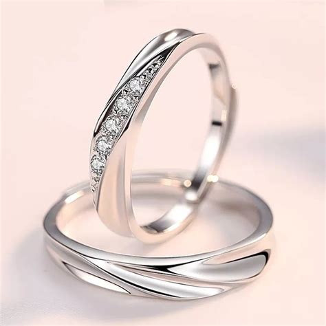 Jual Cincin Couple Silver 925 Cincin Pertunangan Cincin Pernikahan