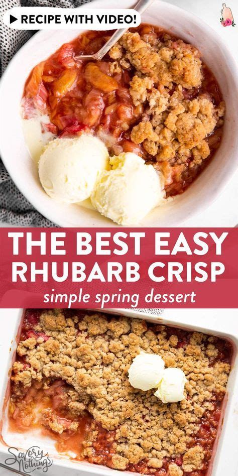 Easy Rhubarb Crisp Recipe Video Savory Nothings Artofit