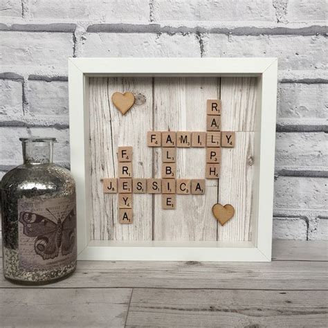 Personalised Scrabble Frame Medium 10x10 Scrabble Picture Frame