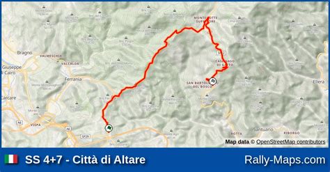 SS 4 7 Città di Altare stage map Rally Riviera Ligure 2011