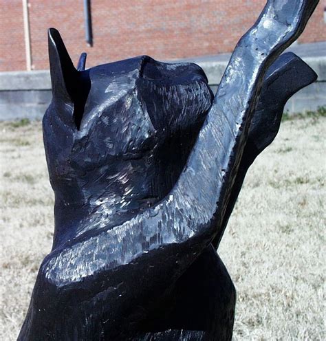 Welded Steel Cat Sculpture - Handcrafted Metalwork