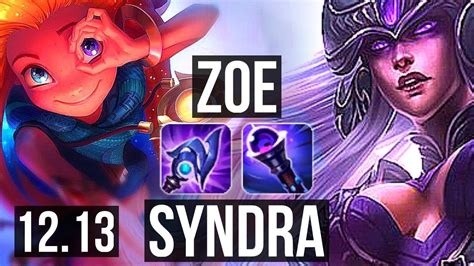 Zoe Vs Syndra Mid 9 0 5 2 1m Mastery 700 Games Legendary Kr