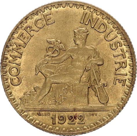 Pièce France 2 Francs Chambre de Commerce 1922