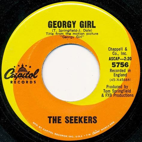 The Seekers - Georgy Girl (1966, Vinyl) | Discogs