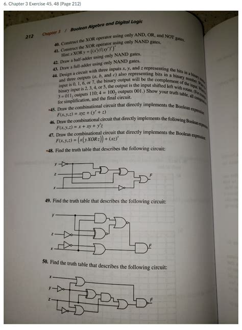 Solved Xor Operator Using Only And Or And Not Gates 40