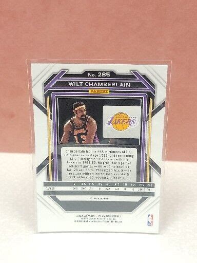 Panini Prizm Basketball Wilt Chamberlain Red Cracked Ice