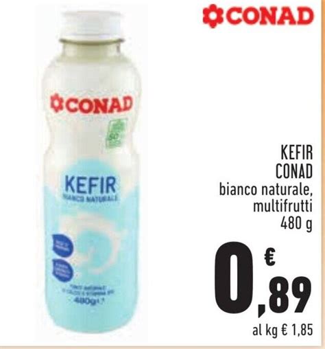 Offerta KEFIR CONAD Bianco Naturale Multifrutti 480 G Nel Volantino Di