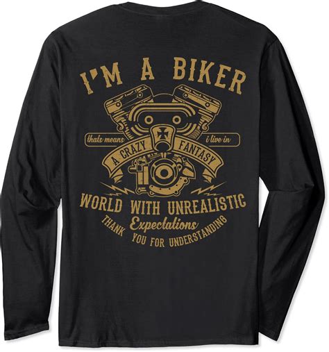 Funny Motorcycle Shirts Ts For Men And Women Im A Biker Long Sleeve T