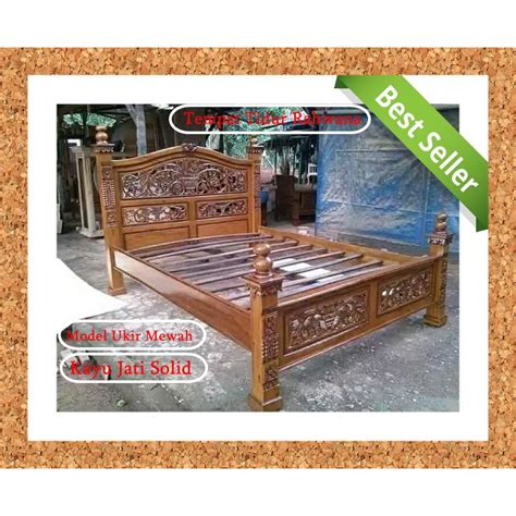 Jual Tempat Tidur Ukir Kayu Jati Rahwana Dipan Rahwana Shopee Indonesia