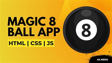 Build Magic 8 Ball App Html Css Javascript Youtube