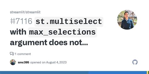 `stmultiselect` With `maxselections` Argument Does Not Return No